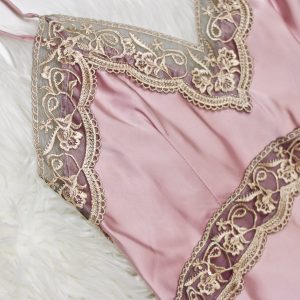 Altrosa 2-er Satin Set Gr. M + L – Bild 2