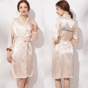 Bridemaids Kimono M weiss – Bild 2
