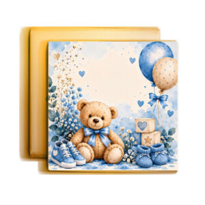 Personalisierte Schokobox Bearly Blue für Babyboys